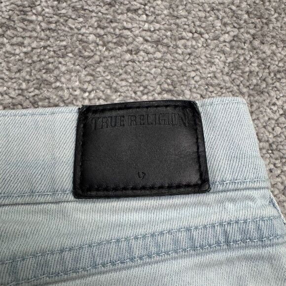 True Religion Cora Mid Rise Straight Leg Denim Jeans Womens 28 Light Wash Casual - Picture 6 of 16